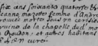 Généalogie Anecdotes Registre Le Monastier-Pin-Moriès 1674 Acte Sépulture Cerisier