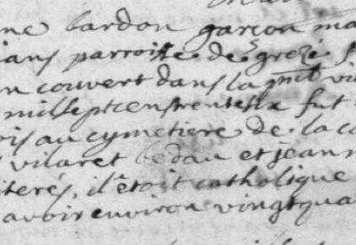 Généalogie Anecdotes Registre Marvejols 1736 Acte Sépulture Suicide