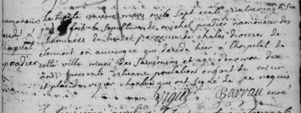 Généalogie Anecdotes Registre Marvejols 1786 Sépulture Enfant Ramoneur