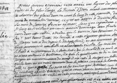 Généalogie Anecdotes Registre Saint-Pierre-d'Albigny 1740 Climat Hiver