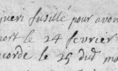 Généalogie Anecdotes Fournels 1722 Peste Fusillés