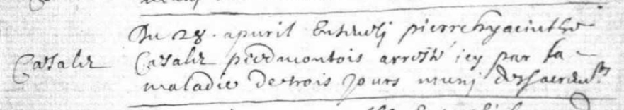 Généalogie Anecdotes Registre Montmélian Savoie 1669 Maladies Jours